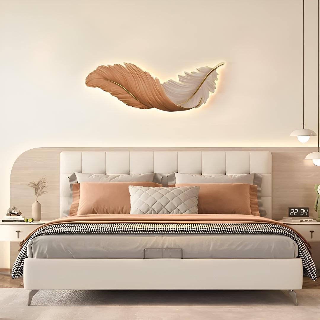 Feather Wall Light For Living Room With Modern Artistic Style