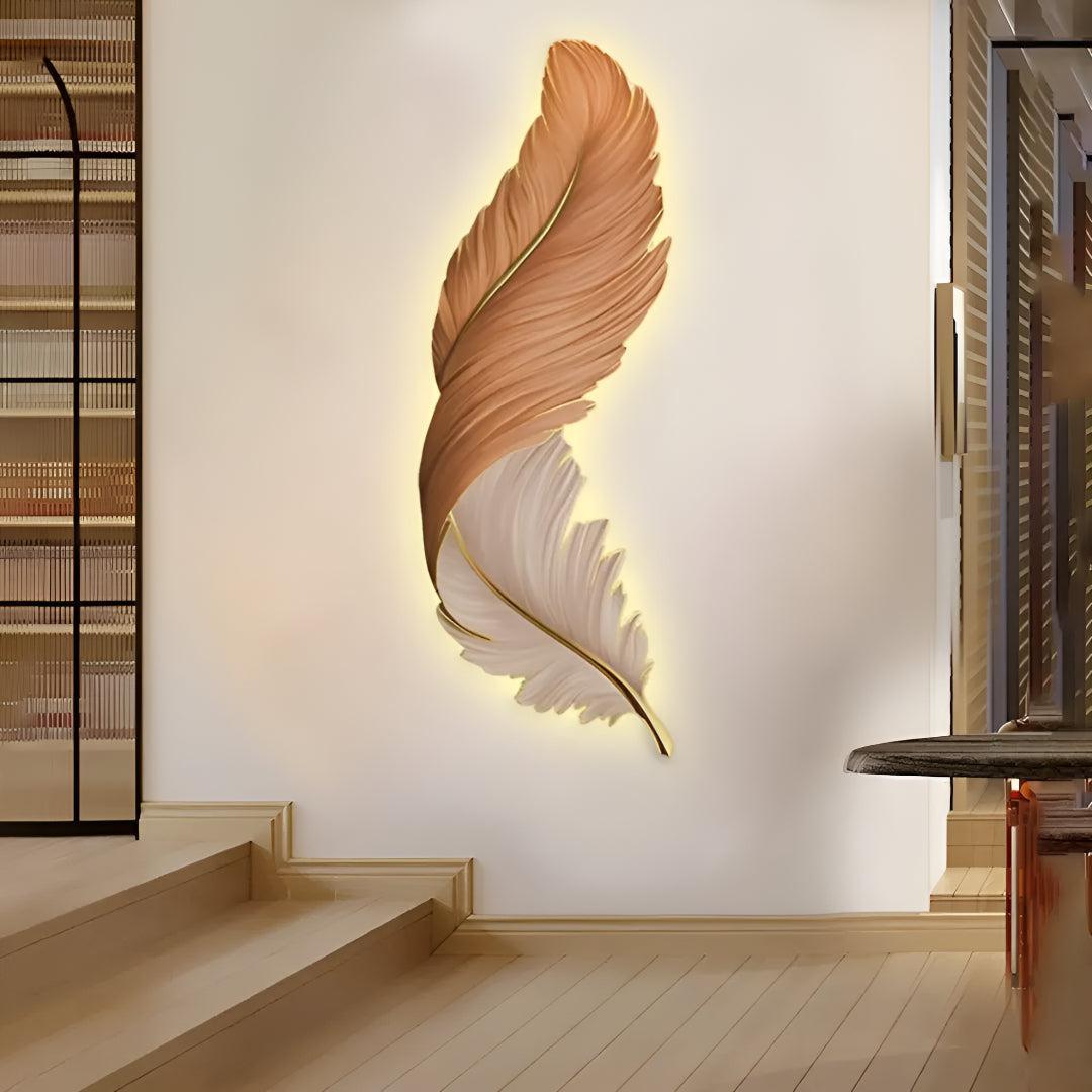 Feather Wall Light For Living Room With Modern Artistic Style