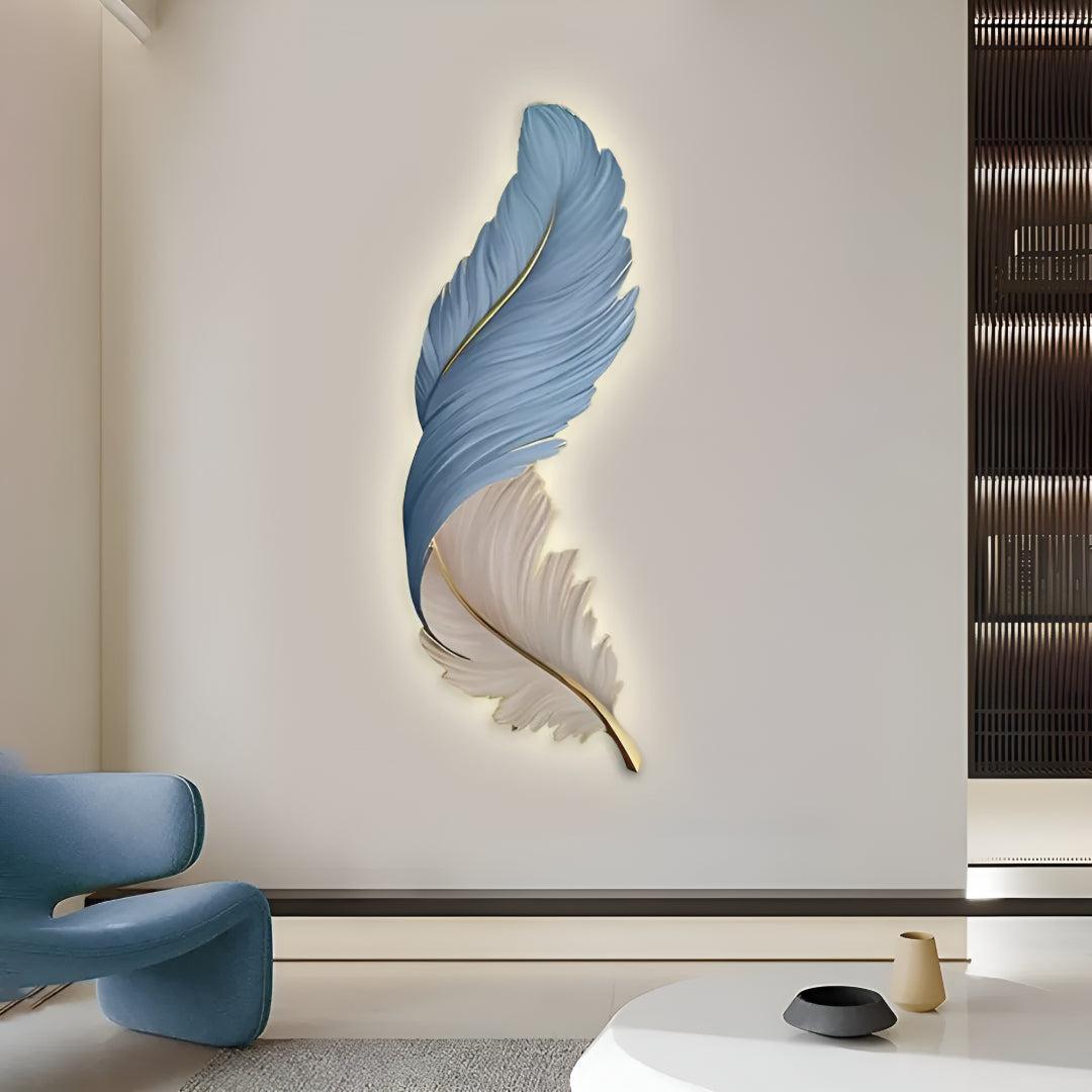 Feather Wall Light For Living Room With Modern Artistic Style