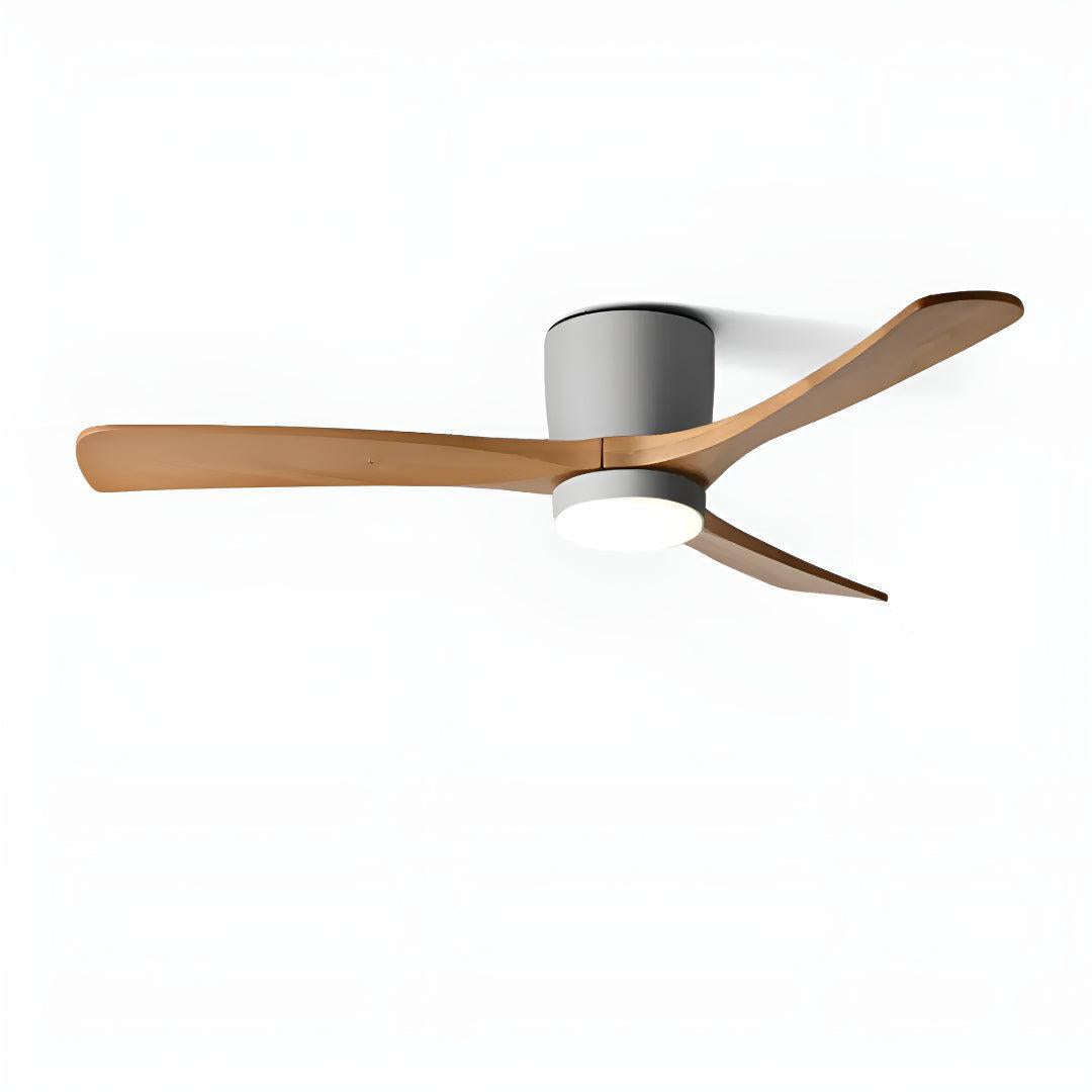 Modern Nordic Wooden Ceiling Fan Light With Remote Control