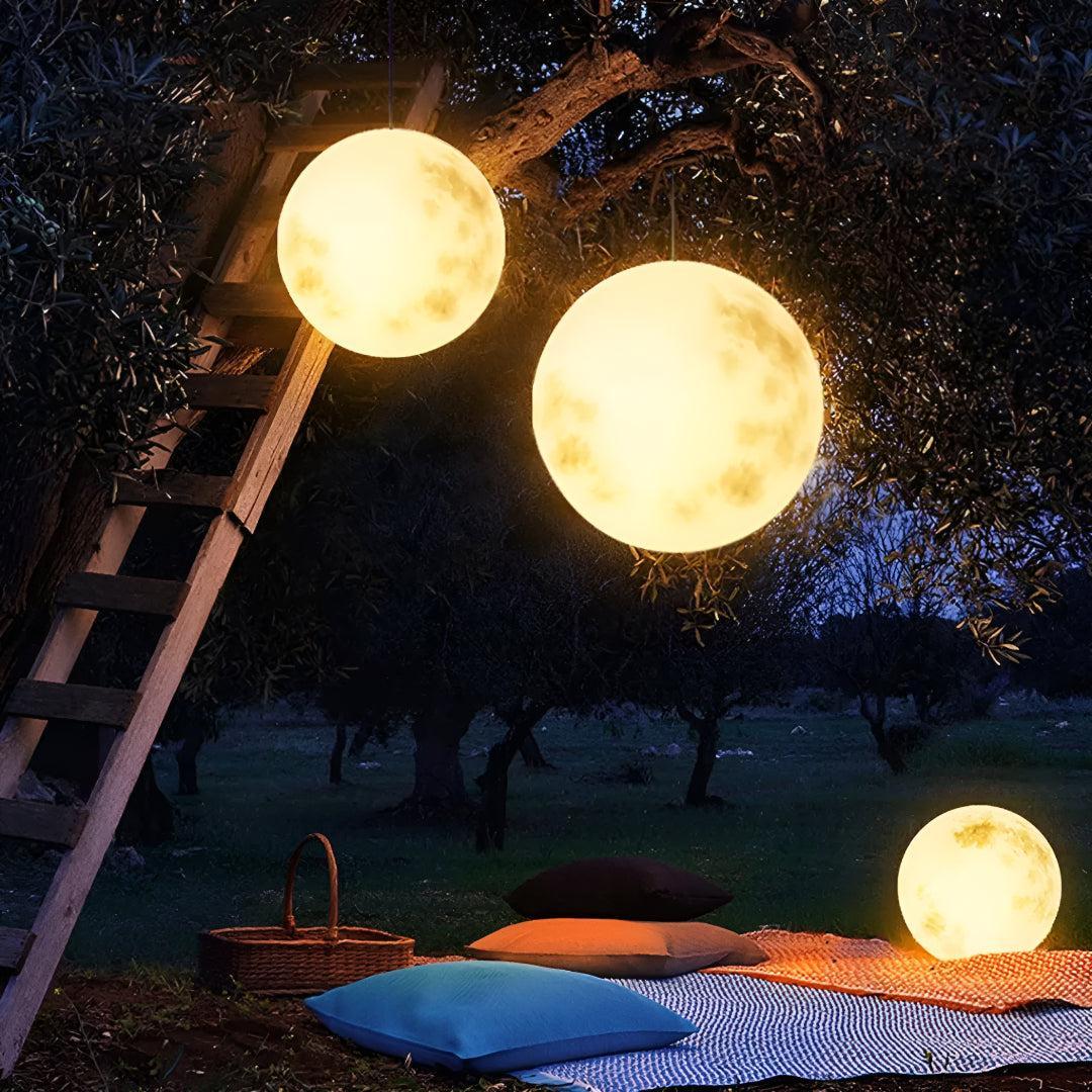Outdoor Garden Lights with USB Rechargeable Moon Design