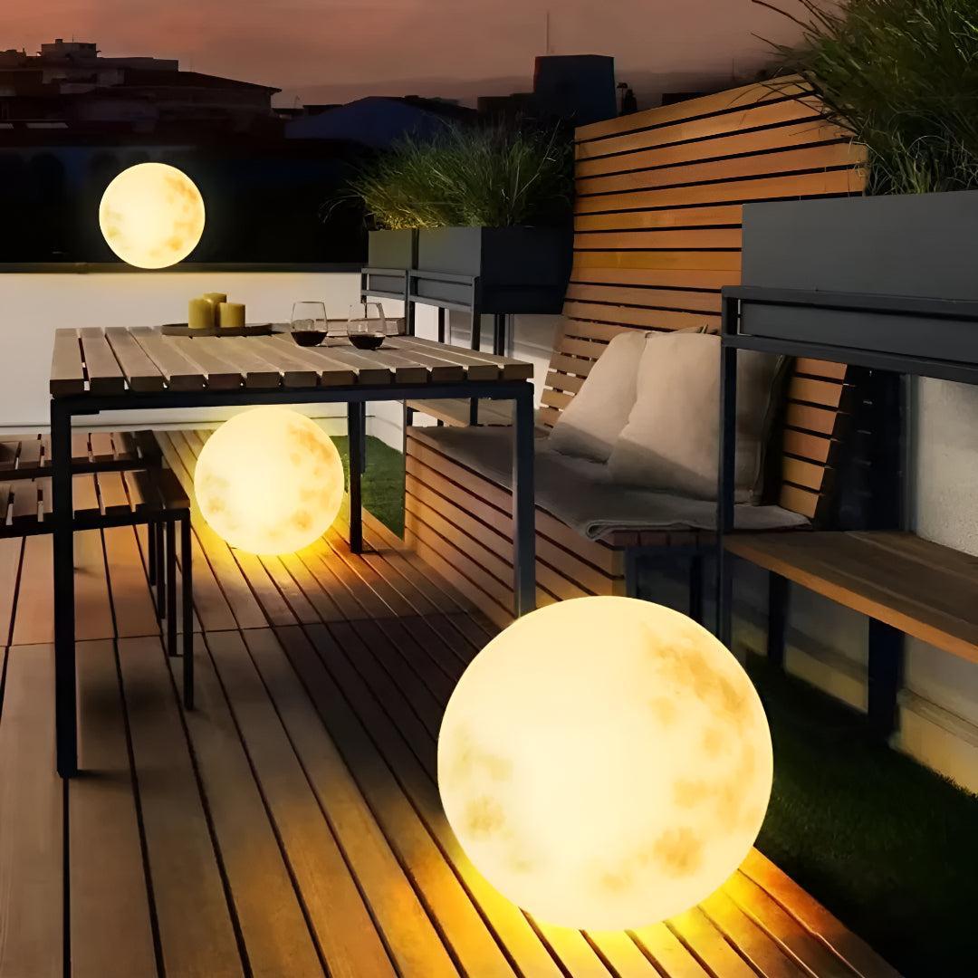 Outdoor Garden Lights with USB Rechargeable Moon Design