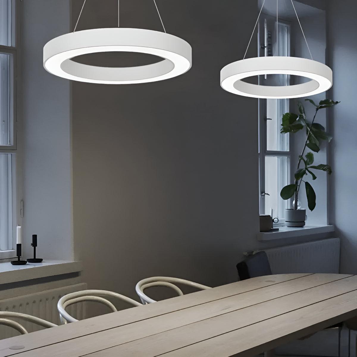 Pendant Ceiling Lights for Offices and Gyms With Round Ring Design