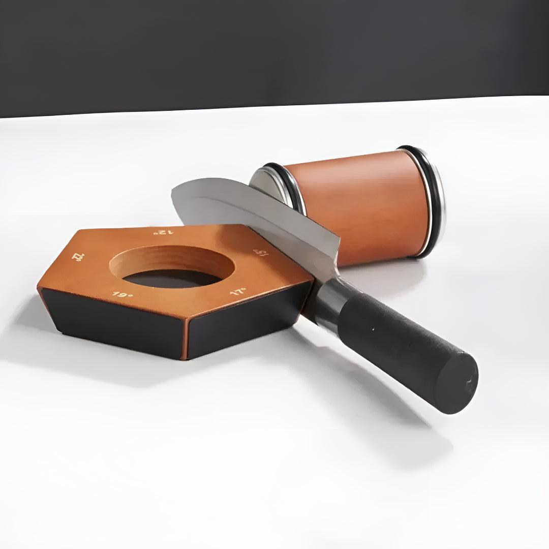 Rolling Knife Sharpener With Adjustable Angle Guide