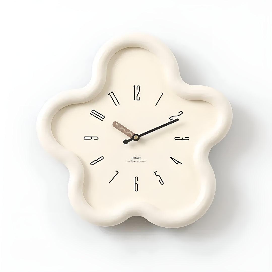 Silent Pendulum Wall Clock With 3D Flower Design