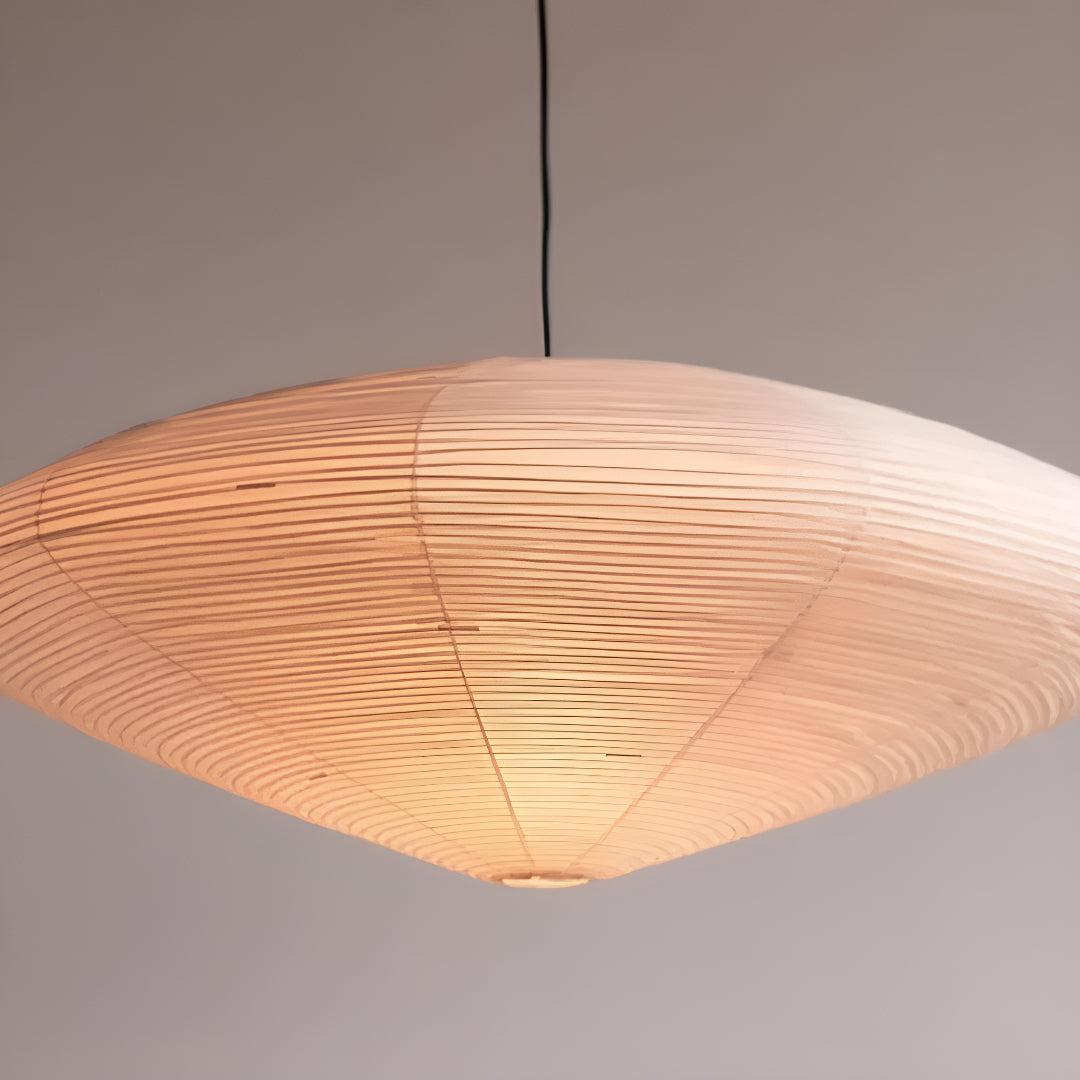 Akari Paper Pendant Light with Modern Disc Shade Design
