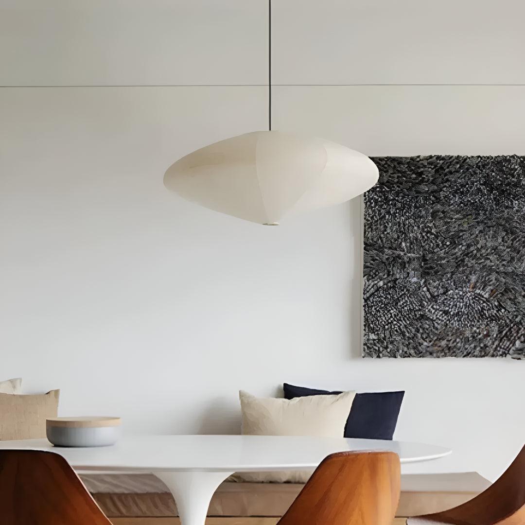 Akari Paper Pendant Light with Modern Disc Shade Design
