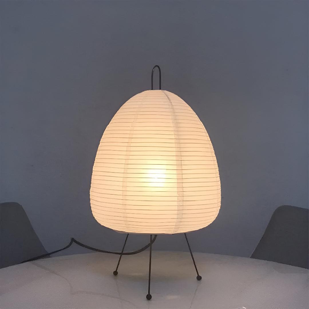 Akari Table Lamp for Ambient Lighting with Rice Paper Shade