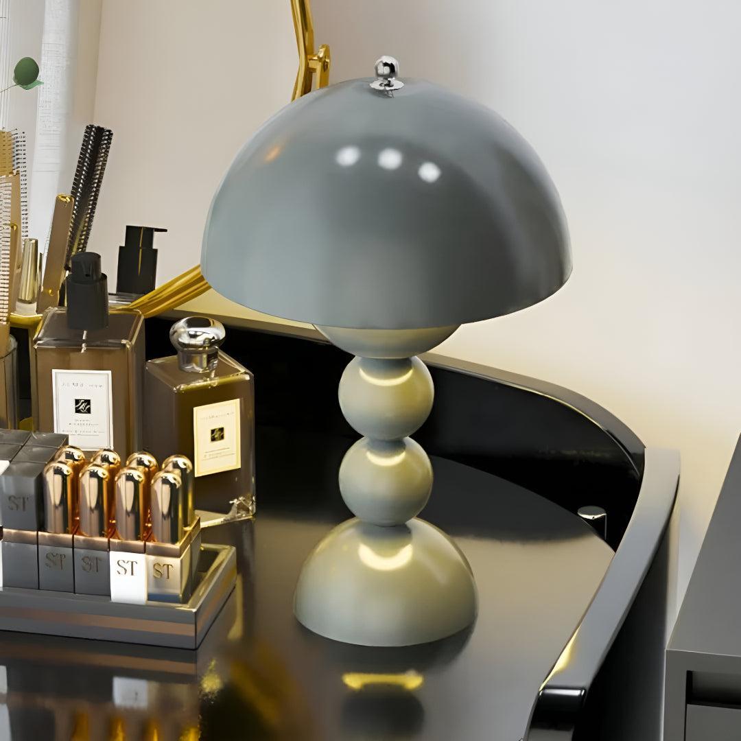 Cordless Nordic Table Lamp with Mushroom Design