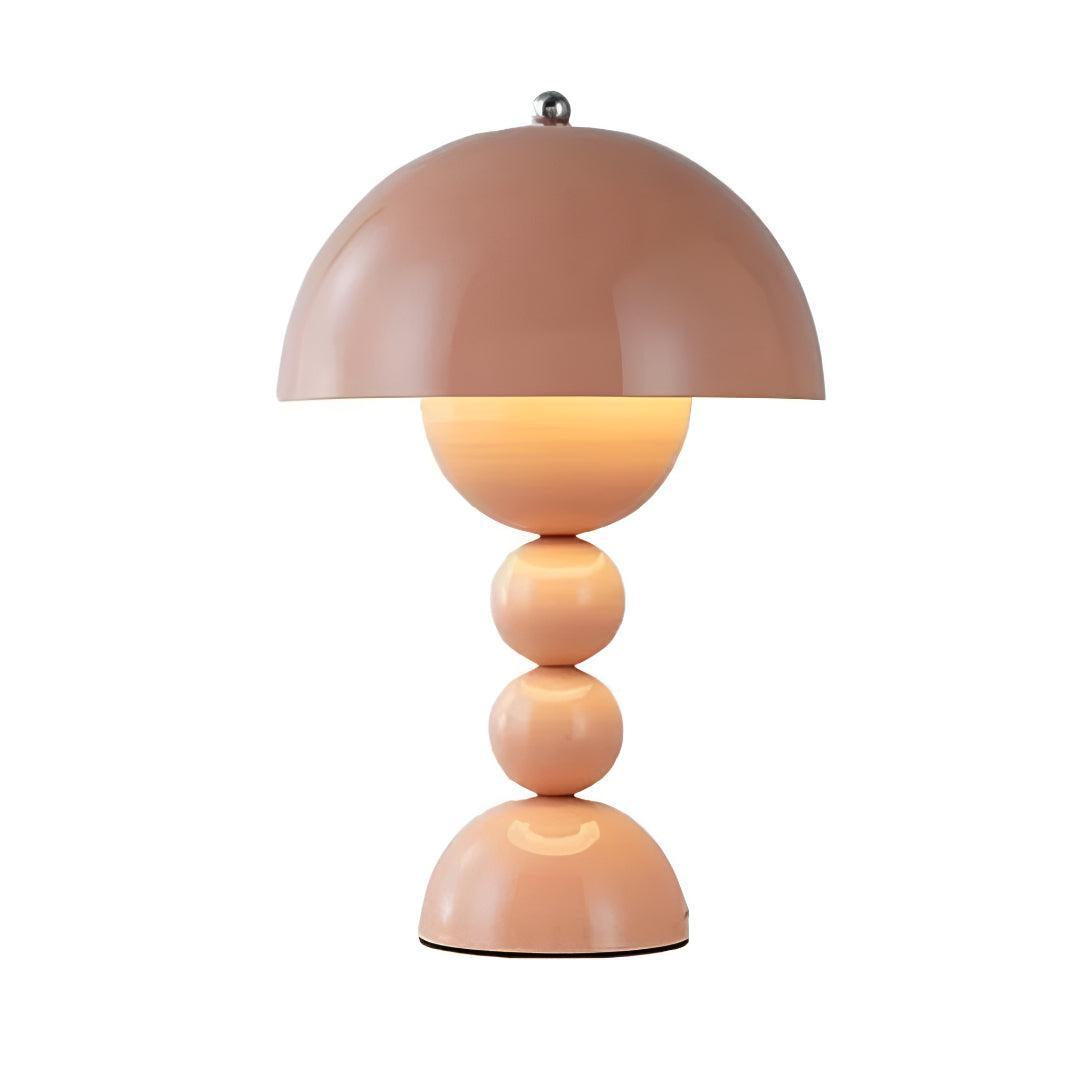 Cordless Nordic Table Lamp with Mushroom Design