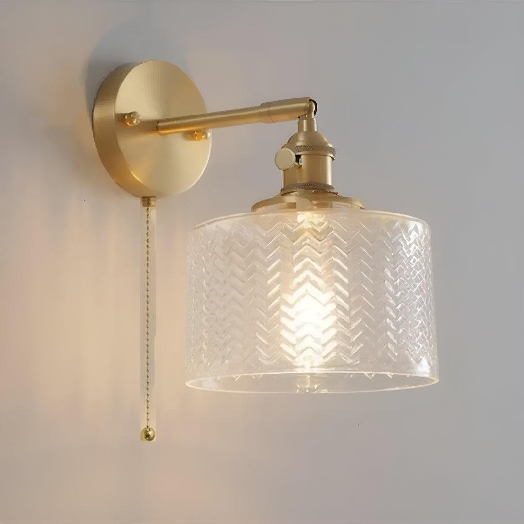 Glass Wall Light with Adjustable Shade