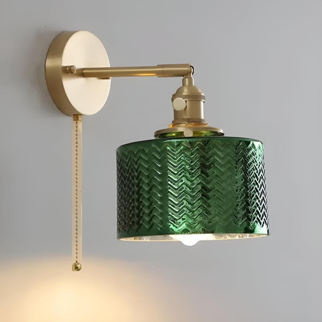 Glass Wall Light with Adjustable Shade