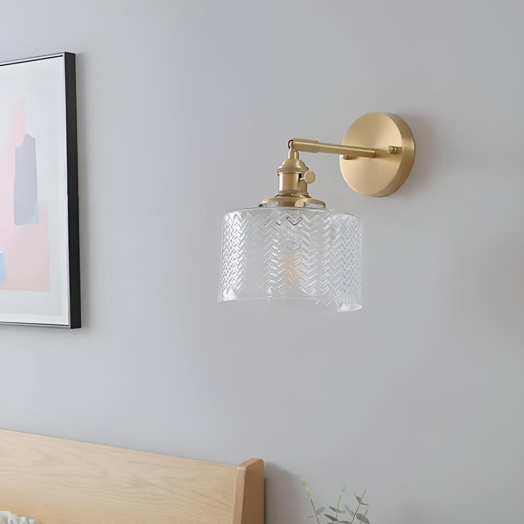Glass Wall Light with Adjustable Shade