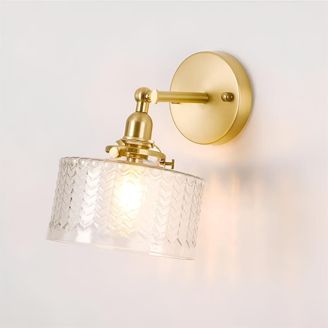 Glass Wall Light with Adjustable Shade