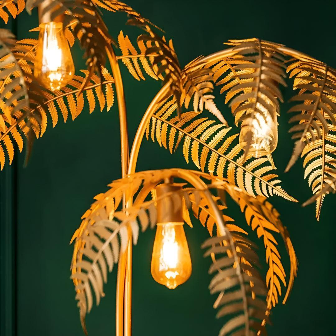 Golden Palm Tree Floor Lamp For Modern Home Interior
