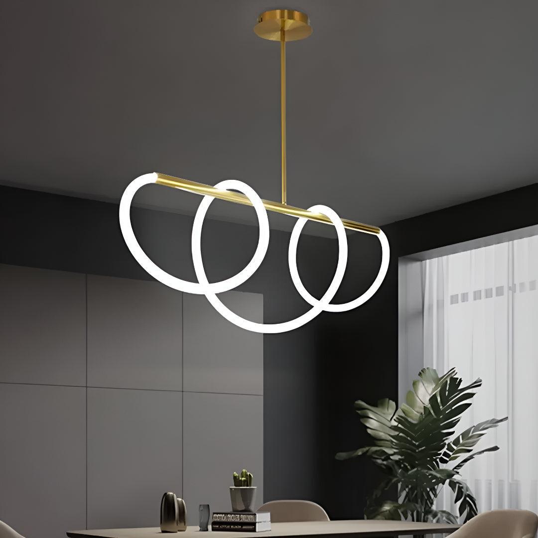 LED Ceiling Light with Flexible Tube and Modern Wave Design