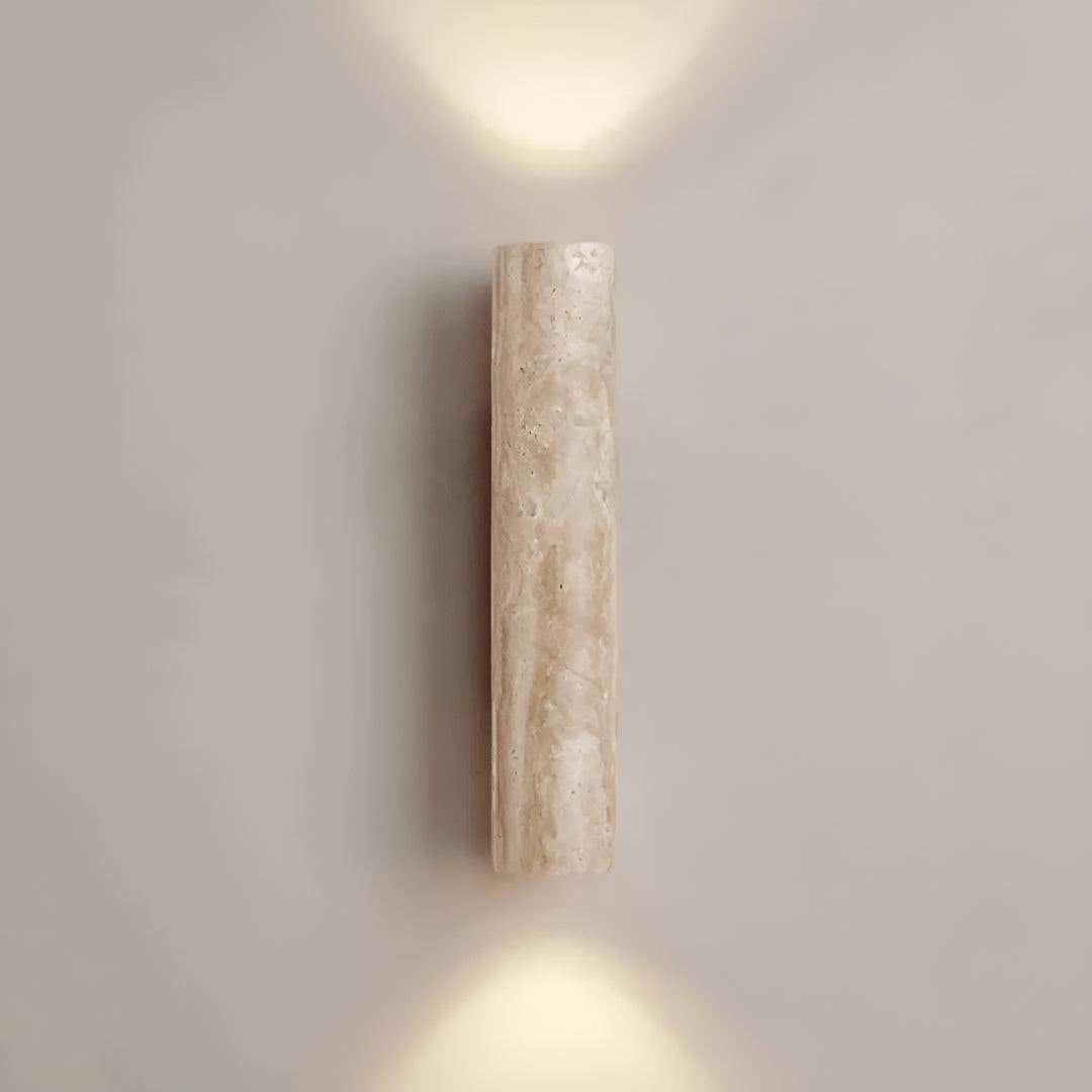 Marble Column Sconce Wall Light With Modern Up And Down Glow