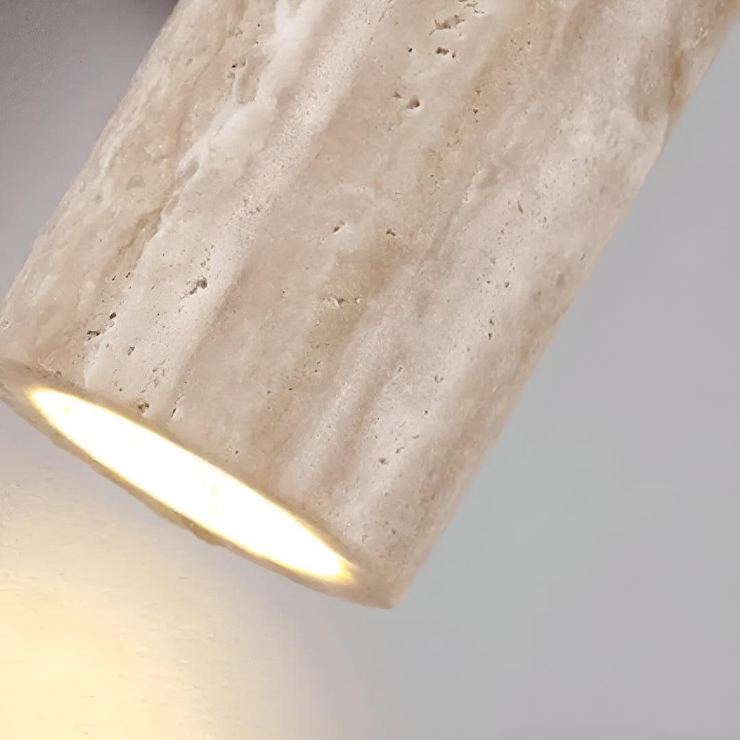 Marble Column Sconce Wall Light With Modern Up And Down Glow