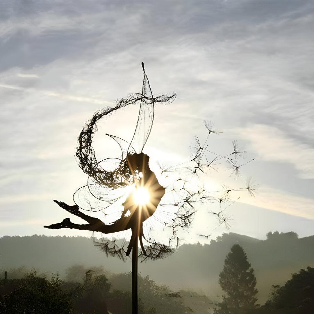 Metal Outdoor Home Garden Fairy Ornament Sculpture