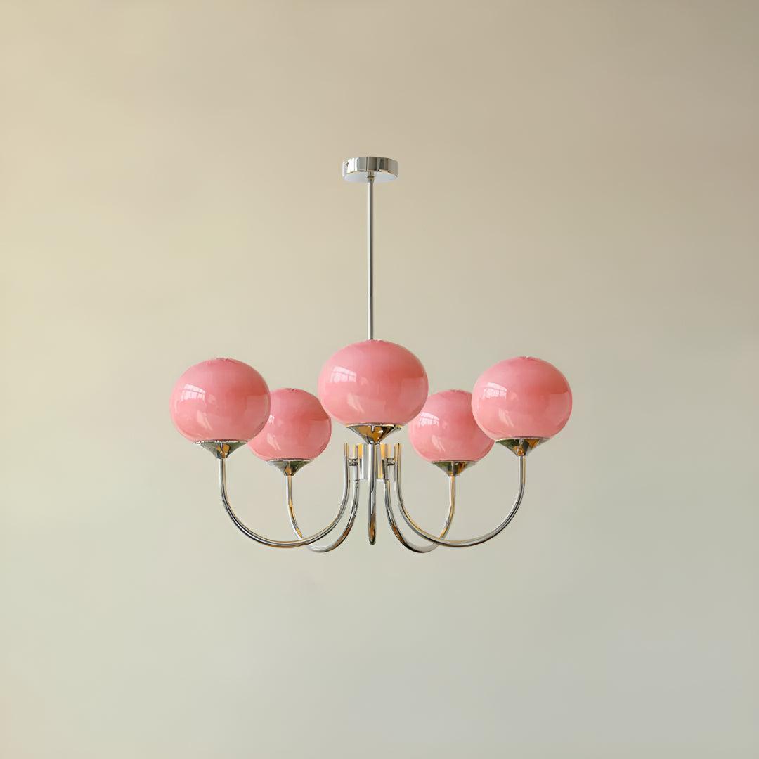 Modern Chandelier with Globe Shades