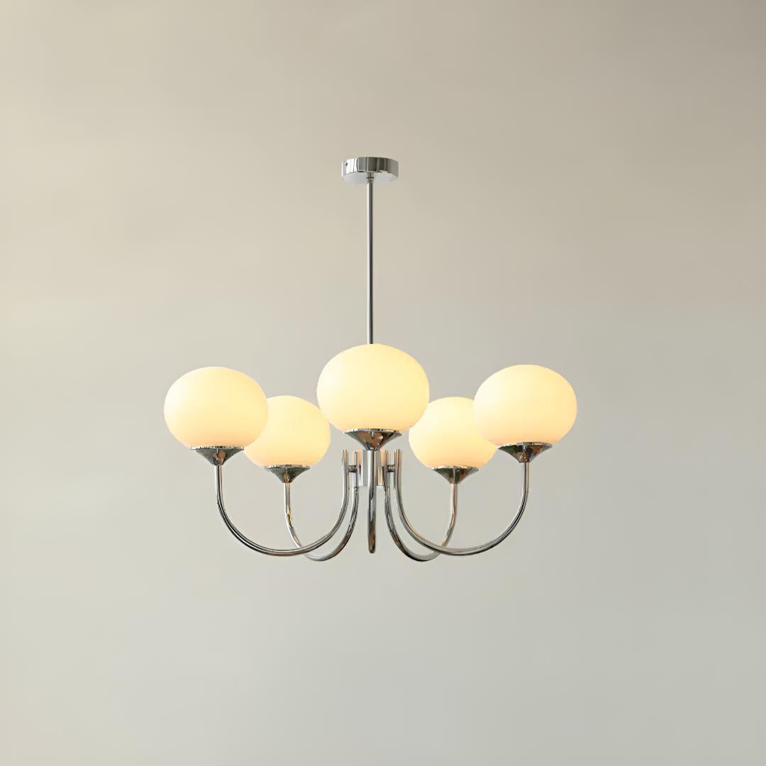 Modern Chandelier with Globe Shades