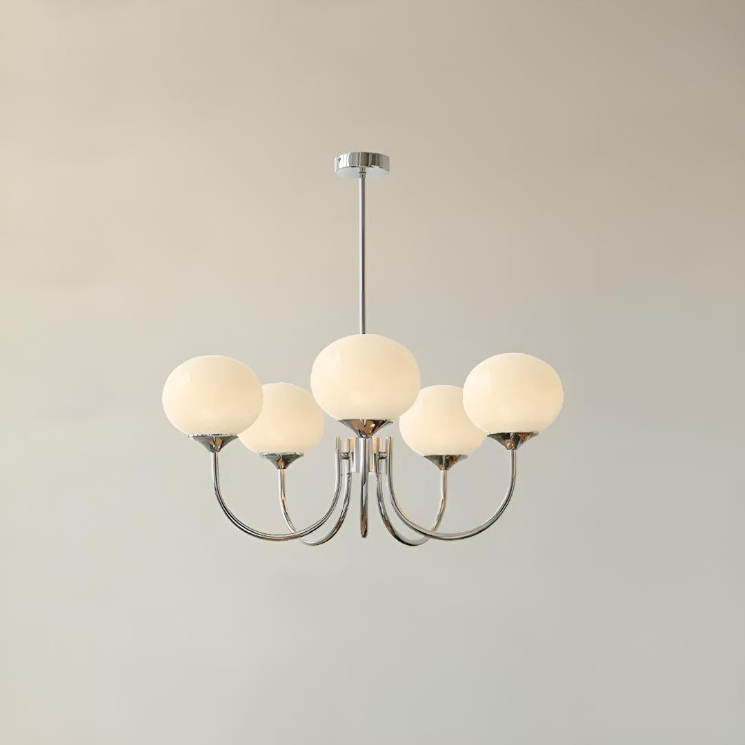 Modern Chandelier with Globe Shades