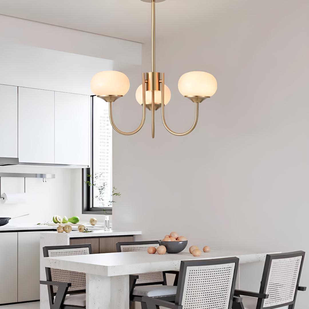 Modern Chandelier with Globe Shades