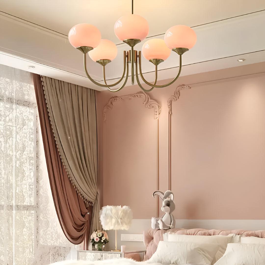 Modern Chandelier with Globe Shades