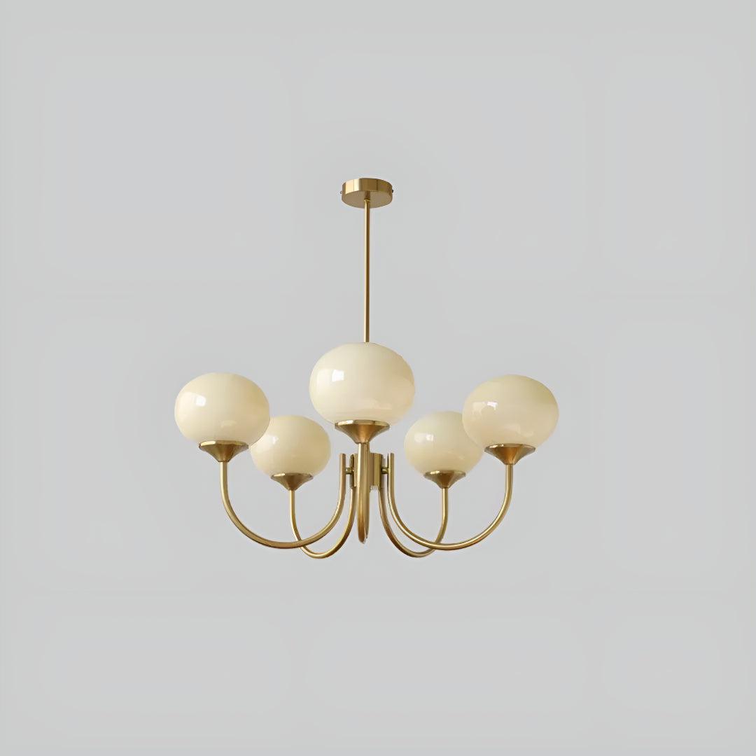 Modern Chandelier with Globe Shades