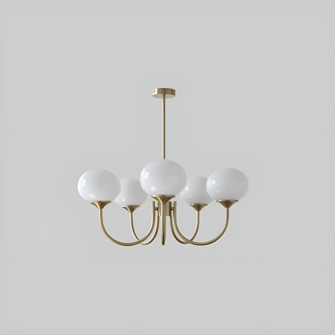 Modern Chandelier with Globe Shades
