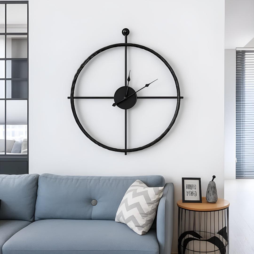 Modern Large Wall Clock with Minimalistic Silent Design