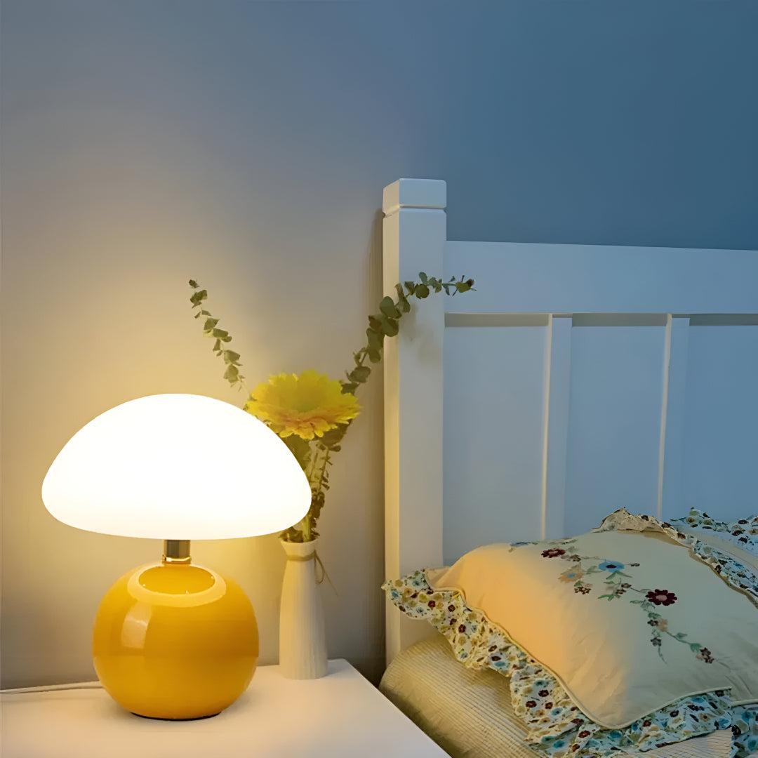 Mushroom Table Lamp with LED Ambient Light