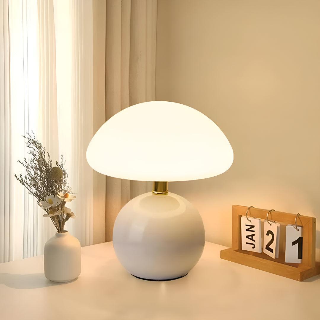 Mushroom Table Lamp with LED Ambient Light