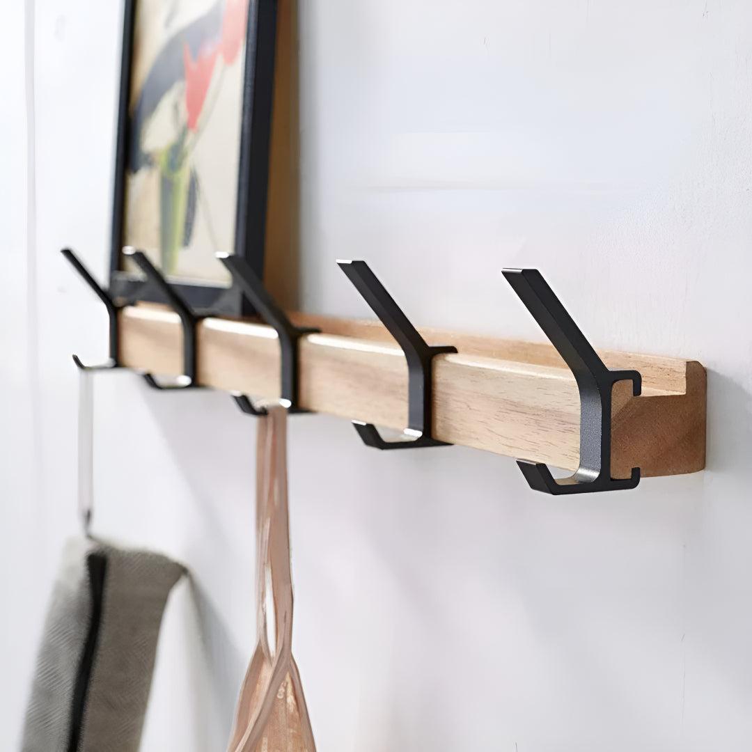 Nordic Wall Mounted Coat Rack With Movable Hooks