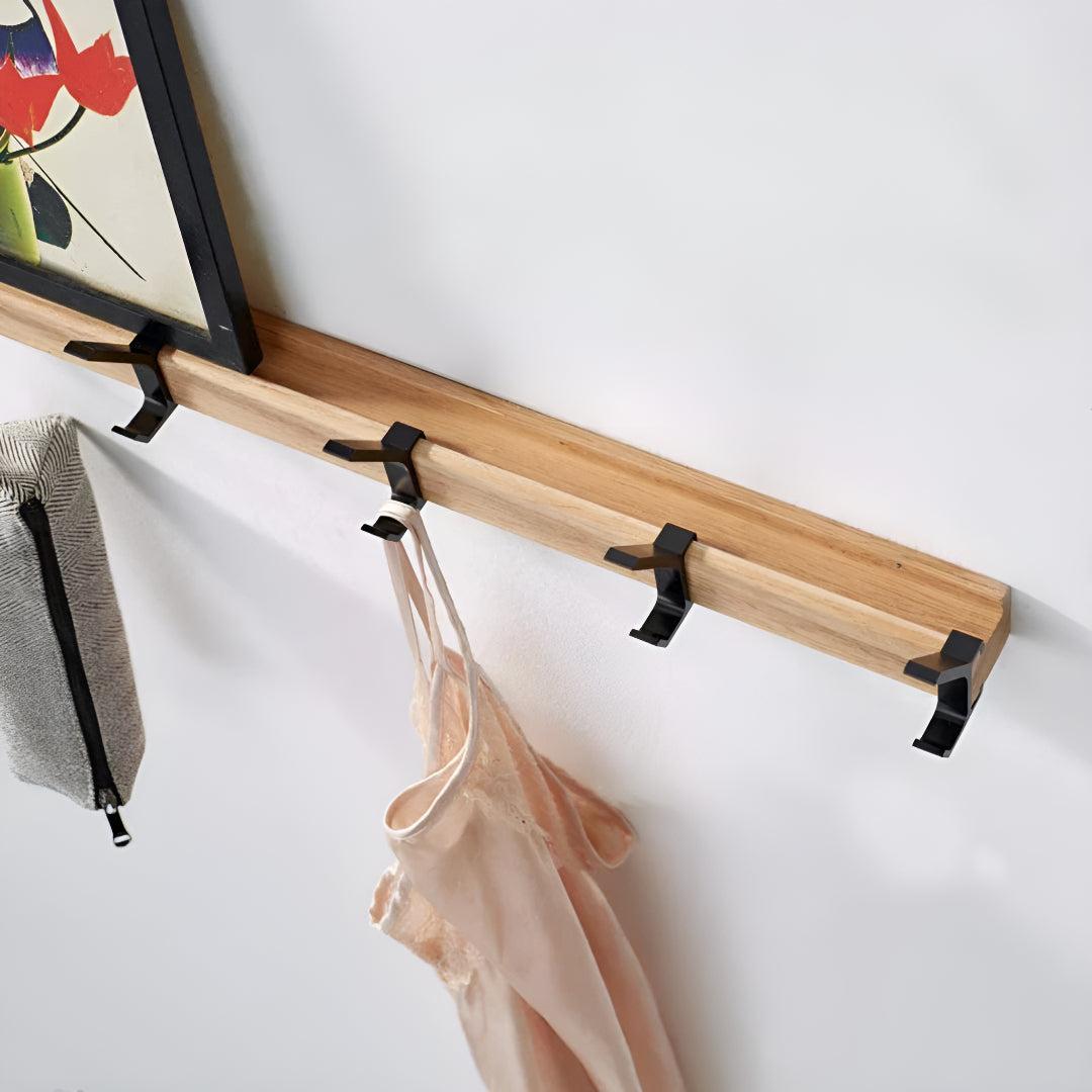 Nordic Wall Mounted Coat Rack With Movable Hooks