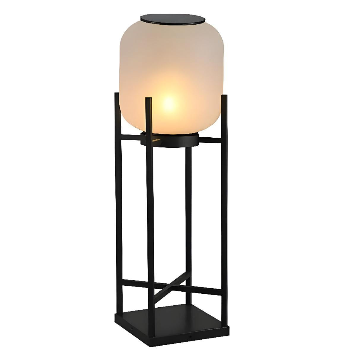 Outdoor Floor Lamp With Lantern Design