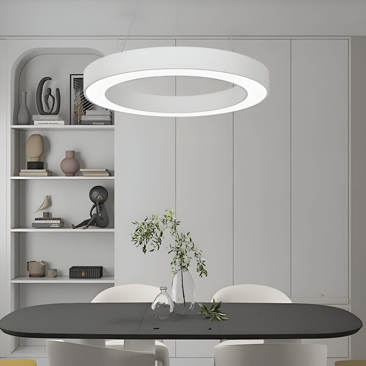 Pendant Ceiling Lights for Offices and Gyms With Round Ring Design