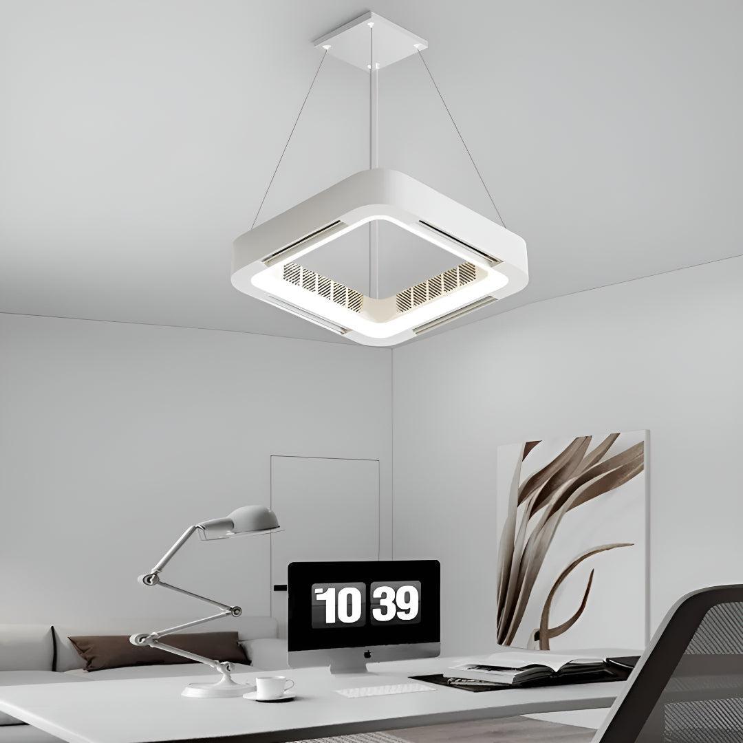 Quiet Modern Bladeless Ceiling Fan Light