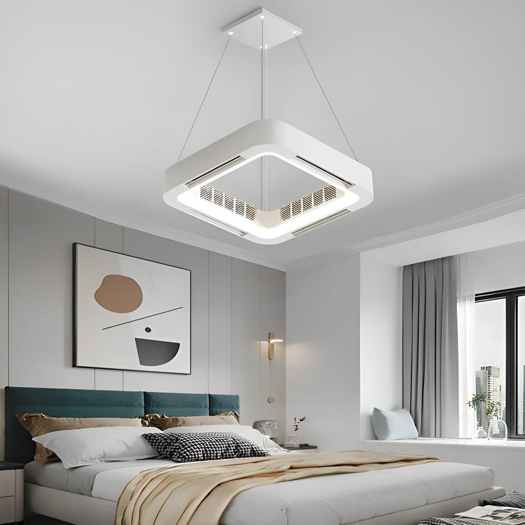 Quiet Modern Bladeless Ceiling Fan Light