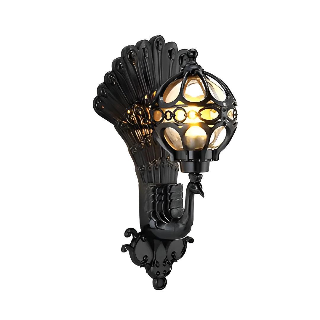 Retro Peacock Exterior Wall Lamp for Outdoor Wall Lighting