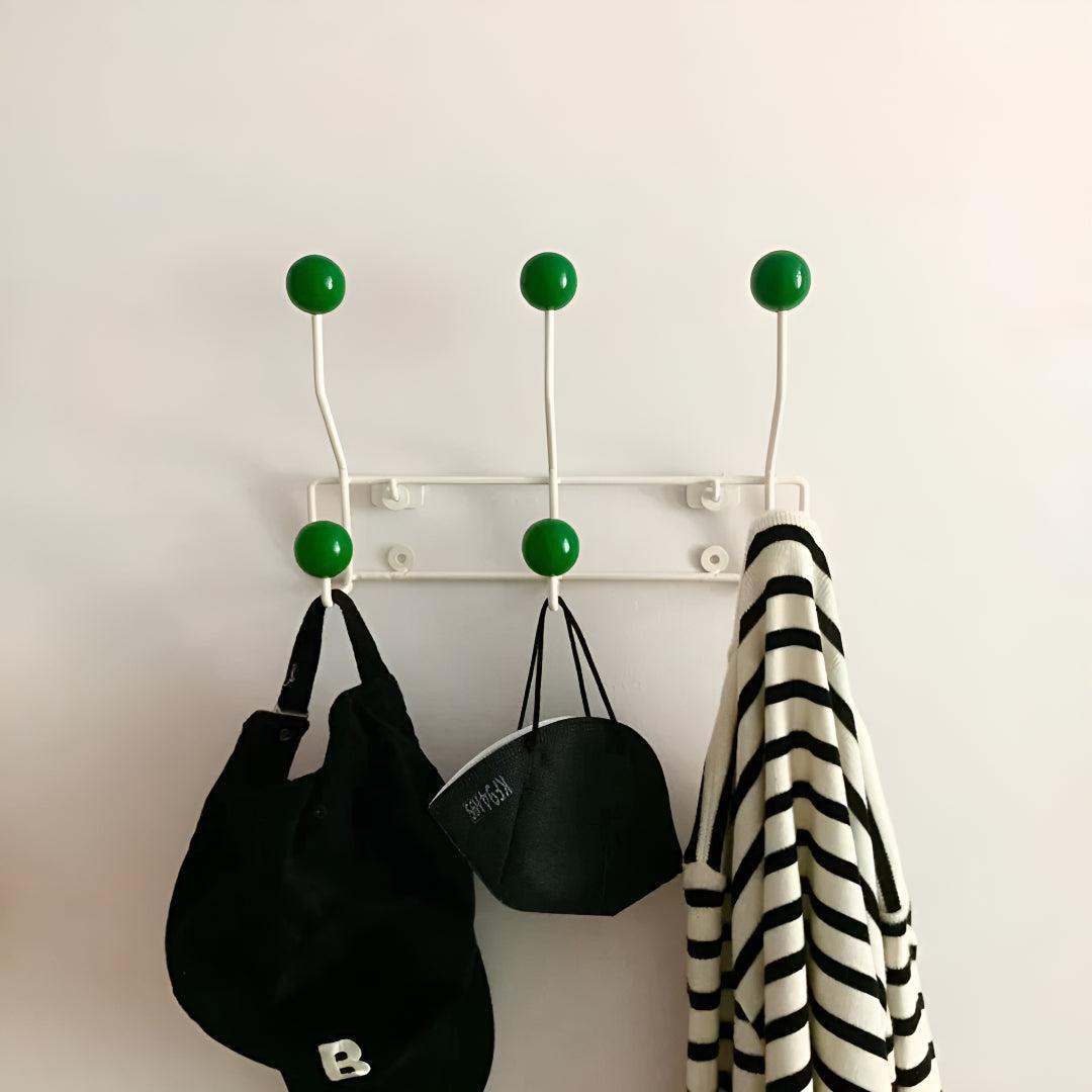 Vintage Wall Mounted Coat Rack With Hooks