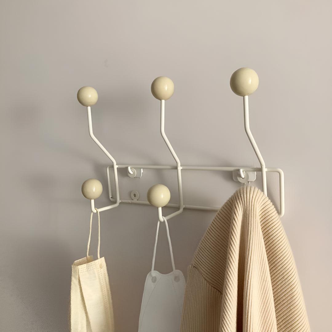 Vintage Wall Mounted Coat Rack With Hooks