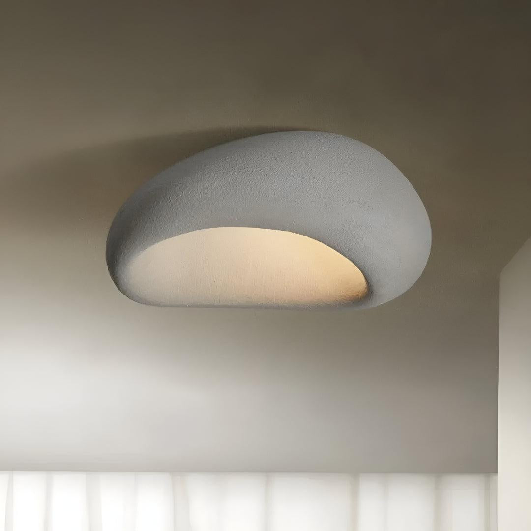 Wabi Sabi Ceramic Ceiling Light With Minimalist Japandi Style