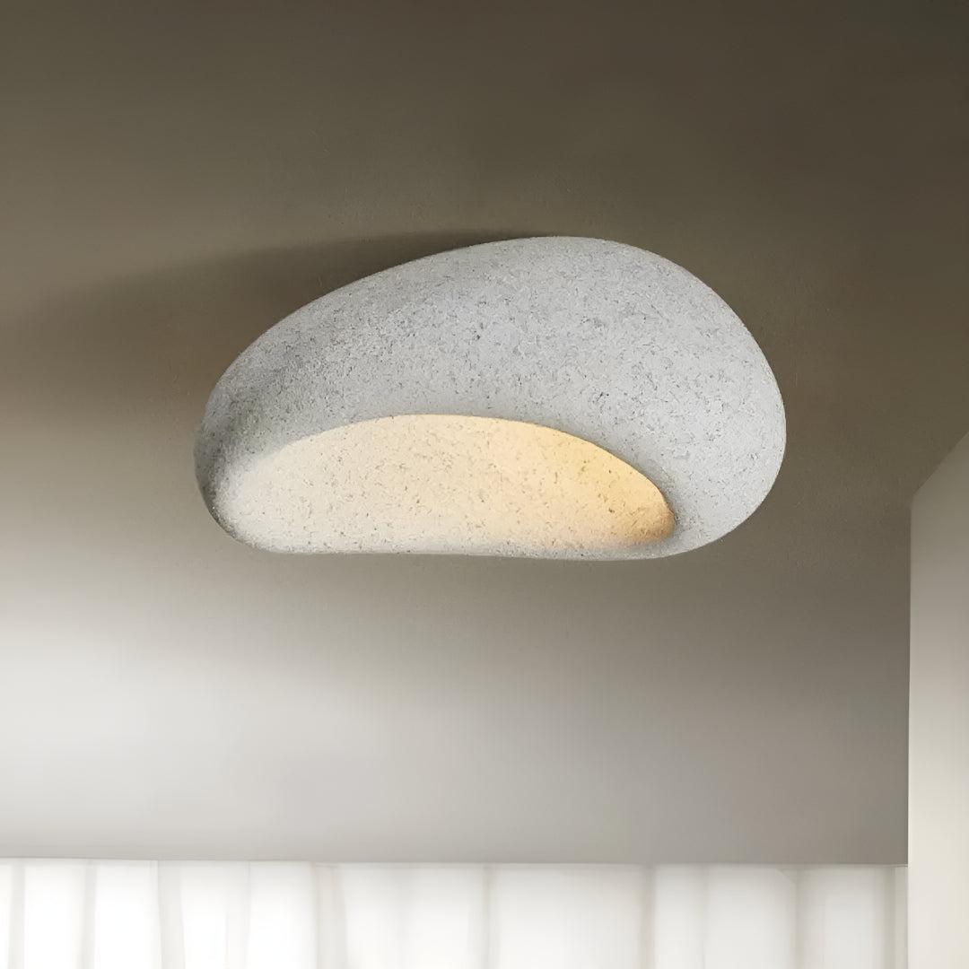 Wabi Sabi Ceramic Ceiling Light With Minimalist Japandi Style