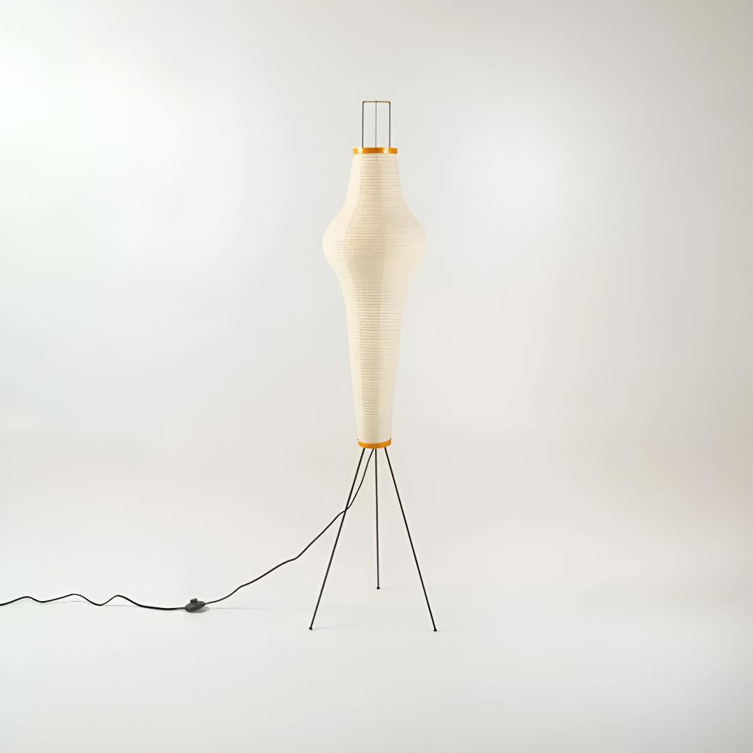 Washi Paper Floor Lamp For Living Room With Tripod Base